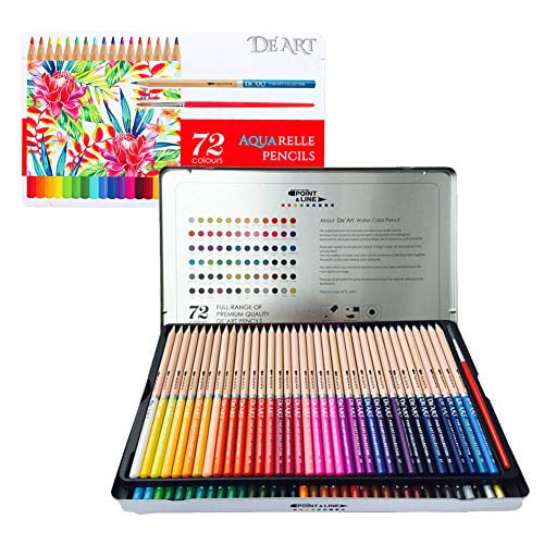 Deart 72 Colored Pencils Set, Colour Blendable, Watercolor Pencils 