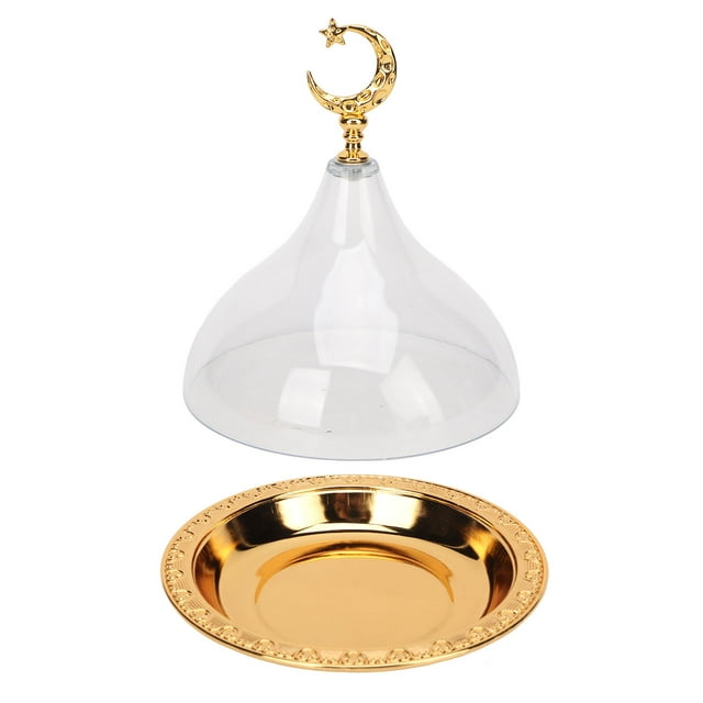 Cake Stand With Dome Lid Round Tray With Clear Acrylic Dome Cover For Cakes Pastries Muffins Desserts