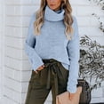 thumbnail image 4 of Femmes Surdimensionnés Doux Col Rond Manches Longues Décontracté en Vrac Pull Pull Pull Tops, 4 of 9