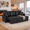 thumbnail image 3 of JERBOR Tufted Sectional Sleeper Sofa Pull Out Couch Bed - Modern Upholstered L Shaped Convertible Sofa Bed with Chaise Lounge and Storage for Living Room, 3 of 11