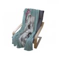 thumbnail image 4 of Yorkie Soft Flannel Fleece Throw Blanket, Dog Headphones Music Listening Yorkshire Terrier Hand Drawn Caricature, Cozy Plush for Indoor and Outdoor Use, 60" x 80", Pale Blue White, by Ambesonne, 4 of 6