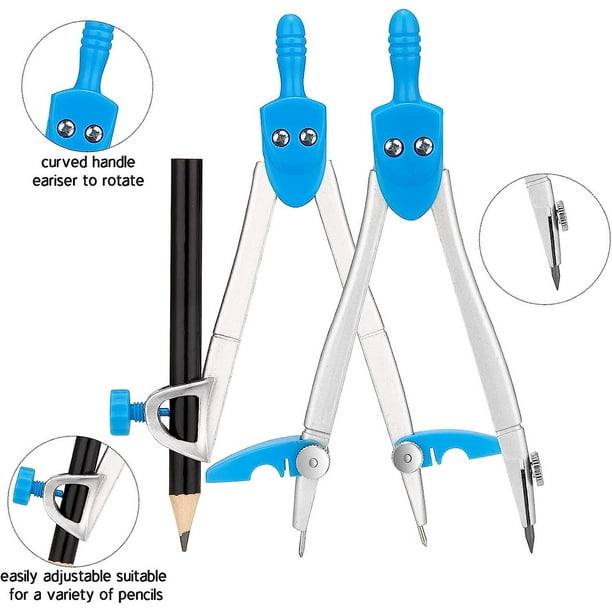 ZLKSKER Brújula Profesional De Carpintería De 6810 Pulgadas Con Soporte Para Lápices Y Ala
