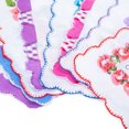 thumbnail image 3 of 20 Pcs Women Classic Style Flower and Bird Handkerchief Cotton Square Handkerchief Different Style, 3 of 7