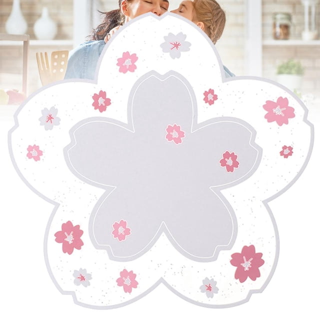 Mesa Con Aislamiento Térmico De Flor De Cerezo, Posavasos Para Bebidas, Tapetes Protectores De Mesa Antideslizantes No Tóxicos Multifuncionales Inevent HA043255-03