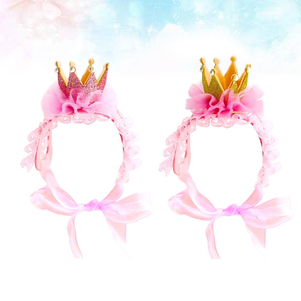 FOMIYES Pet Headdress Cute and Comfortable for Dogs and Cats Assorted Colors 2Pcs