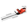 thumbnail image 2 of 22'' Cordless Hedge Trimmer 24V Bush Trimmer Handheld Hedge Cutter W/2*Battery, 2 of 14