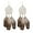 Light Coffee, variant on Grofry 1 Pair Retro Bohemia Women Hook Earrings Feather Tassel Round Drop Earrings Palace Style Dangle Earrings Jewelry Gift