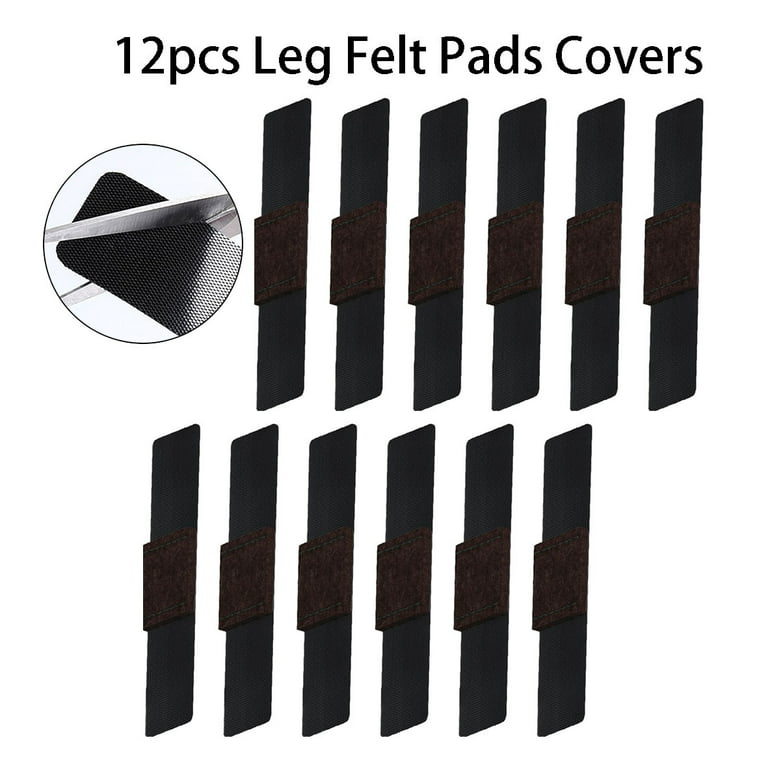 Lierteer 12Pcs Felt Furniture Pads with Hook and Loop Fasteners for Sled  Chair, Wrap-Around Felt Floor Savers, Chair Sled Floor Glides Tubing  Protectors, Prevent Floor Scratches Reduce Noise 