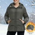 thumbnail image 6 of RYRJJ Womens Winter Cropped Puffer Jacket Removable Hooded Zip Up Short Warm Quilted Puffer Coat Outerwear with Zipper Pockets(Gray,L), 6 of 9