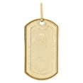 thumbnail image 3 of Real 10K Yellow Gold Army Military Style Dog Tag ID Pendant 1.90" Unisex Charm, 3 of 6