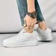thumbnail image 3 of Men's & Unisex Chunky Platform Sneakers with Height - Low-Top Skate Shoes, Thick MD Sole for Outdoor, Casual Wear & Skateboarding - All-Season Comfortable Sneakers Suitable for Men &, 3 of 10