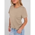 thumbnail image 3 of ANRABESS Women Short Sleeve Tops Summer Basic Tee Wrinkle-Free Trendy Cute T Shirts 2026 Spring Business Casual Outfits Almond XX-Large, 3 of 9