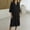 Black plus size midi dress a1, variant on Womens Plus Size Midi Dresses Collared 3/4 Sleeve Button Down Loose Flowy Casual Party Wear Tunic Sundresses Clothes Travel Outfits, Gray S