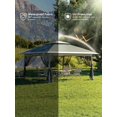 thumbnail image 5 of 13X13 PopUp Gazebo, with Mesh Cover Adjustable Height Awning, Double Vented Roof Sun Shelter, Instant Gazebo Tent, for Backyard, Garden, Lawn, 5 of 9