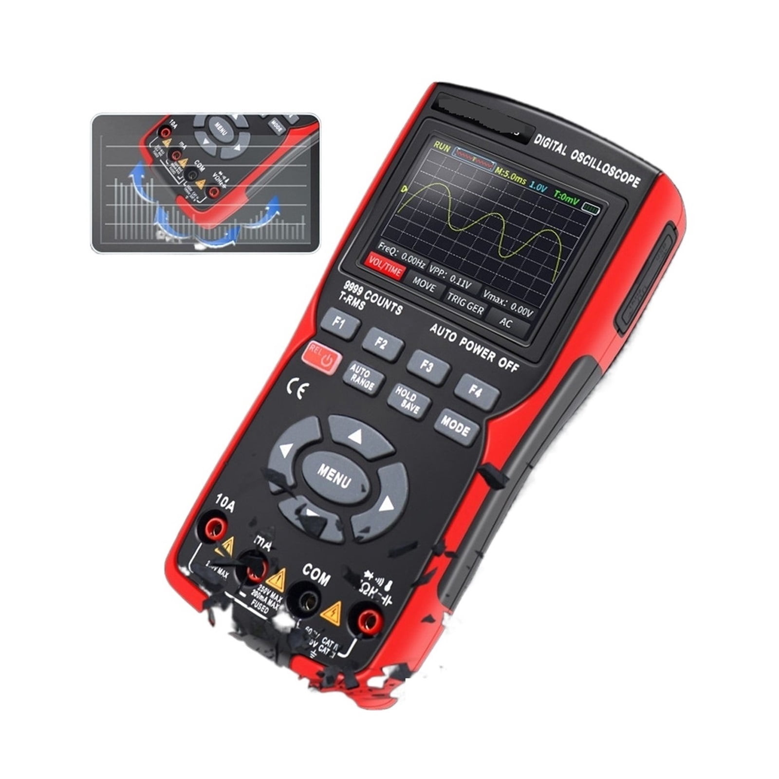 Digital Oscilloscope Handheld Multimeter Auto Current Voltage Capacitor Electronic Components Tester ,Professional Designed