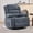 blue, variant on BouPower 360 Degree Swivel Rocker Recliner Chair, 3 Position Manual Glider Chair with Side Pockets and Cup Holders, Linen Upholstered Rocking Chair for Nursery Living Room Office
