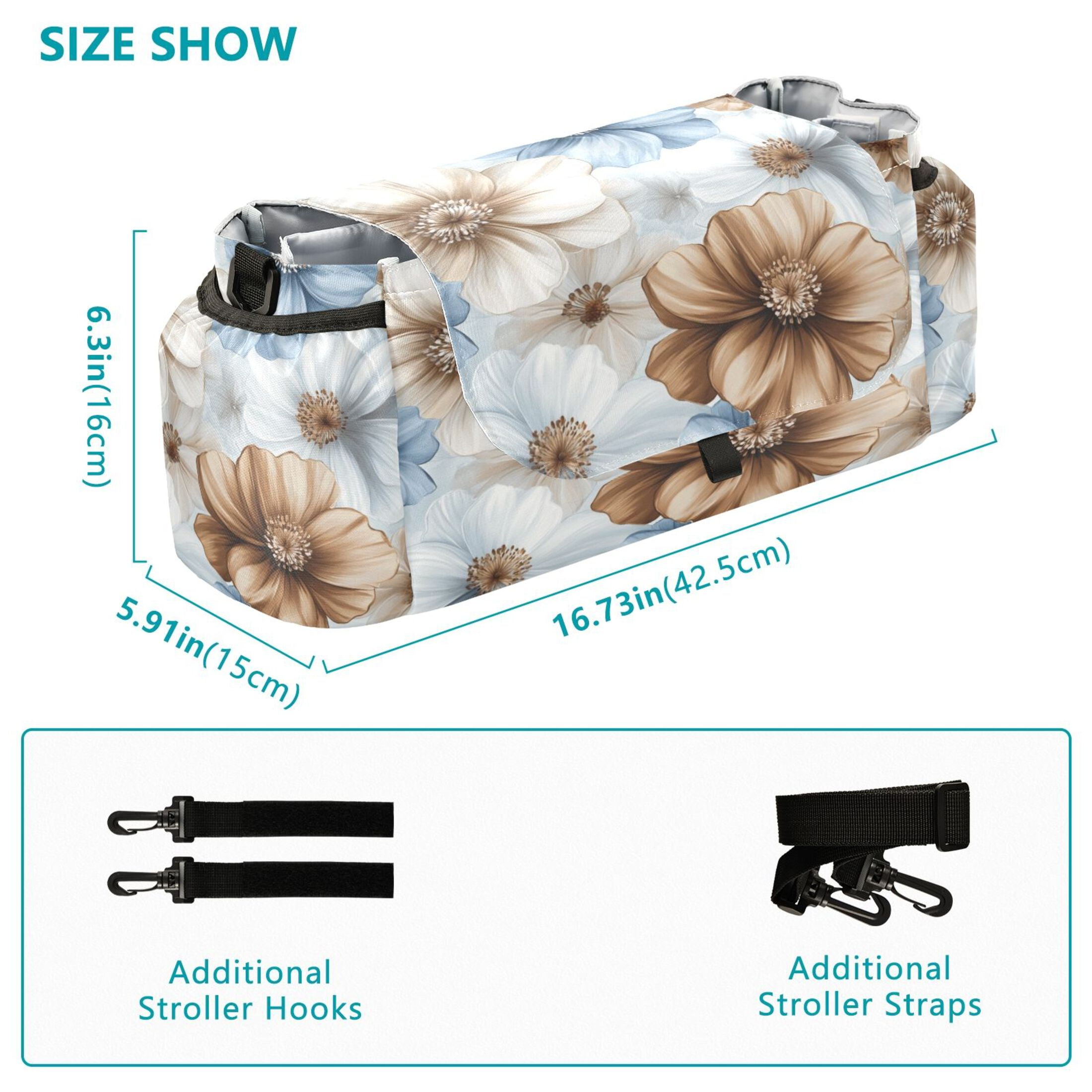 DIXRUYEE Stroller Organizer Floral Serenade Printed