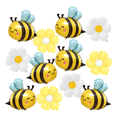 thumbnail image 1 of Kit De Globos De Abeja De Margarita 12 Piezas  Malubero Amarillo, Negro, 1 of 5