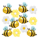 thumbnail image 1 of Kit De Globos De Abeja De Margarita 12 Piezas  Malubero Amarillo, Negro, 1 of 5