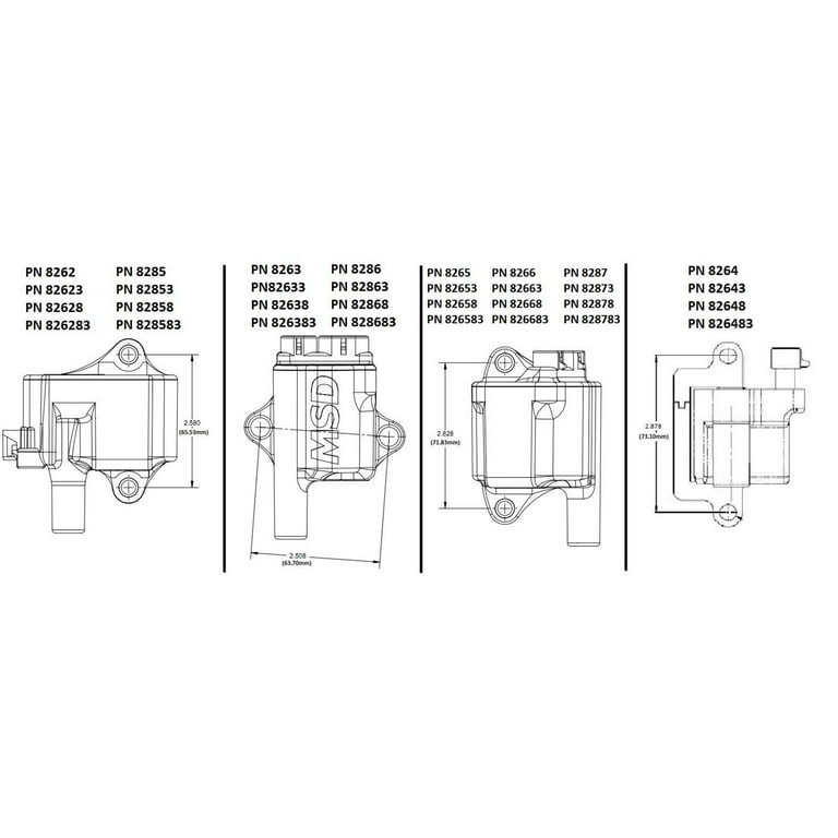 MSD 826583 Direct Ignition Coil Kit Fits select: 1999-2016