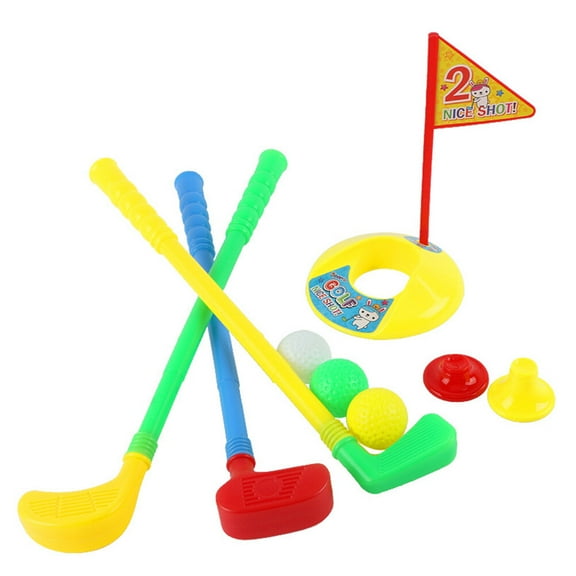 Eease Toddler Golf Clubs Set with Golf Cart Toy - Sports Learning Toys (Random Color)