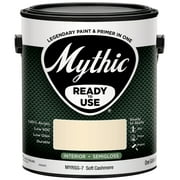 Mythic Ready to use Colors, Gallon, Soft Cashmere, Interior Semi-Gloss Acrylic Latex Paint, Non-Spatter Formula, Quick Dry, Easy Soap & Water Clean Up, VOC Less Than 50 Grams Per Litre.