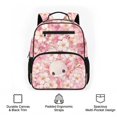 thumbnail image 6 of KUIFORTI Blossoms Axolotl Toddler Backpack for Girls Kids School Bag with Side Pockets Adjustable Straps Lightweight for Preschool Kindergarten Back to School Supplies, 6 of 7