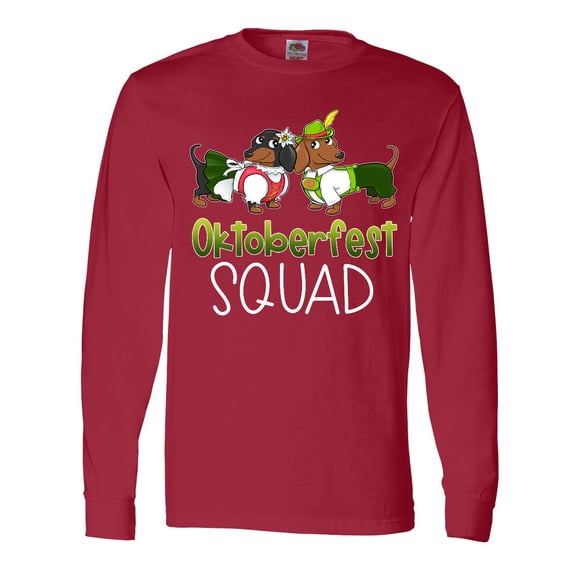 Inktastic Oktoberfest Squad- Cute Dachshunds in German Costumes Long Sleeve T-Shirt