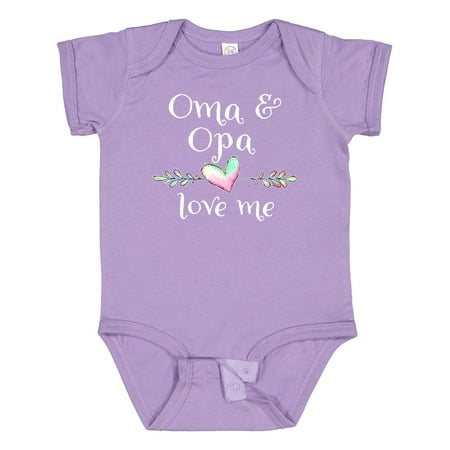 

Inktastic Oma and Opa Love Me- Heart Grandchild Gift Baby Boy or Baby Girl Bodysuit