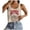White, variant on Conairie Womens Workout Tank Tops Scoop Neck Sleeveless Ribbed Knit Crop Basic Blouses Letter Print Y2K Camisole Shirts Beige L