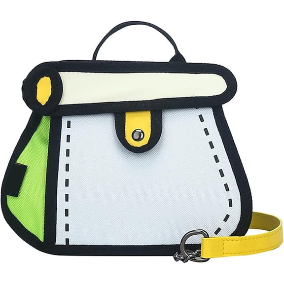 Cartoon Crossbody Purse 2D Shoulder Handbag Fashion Tote