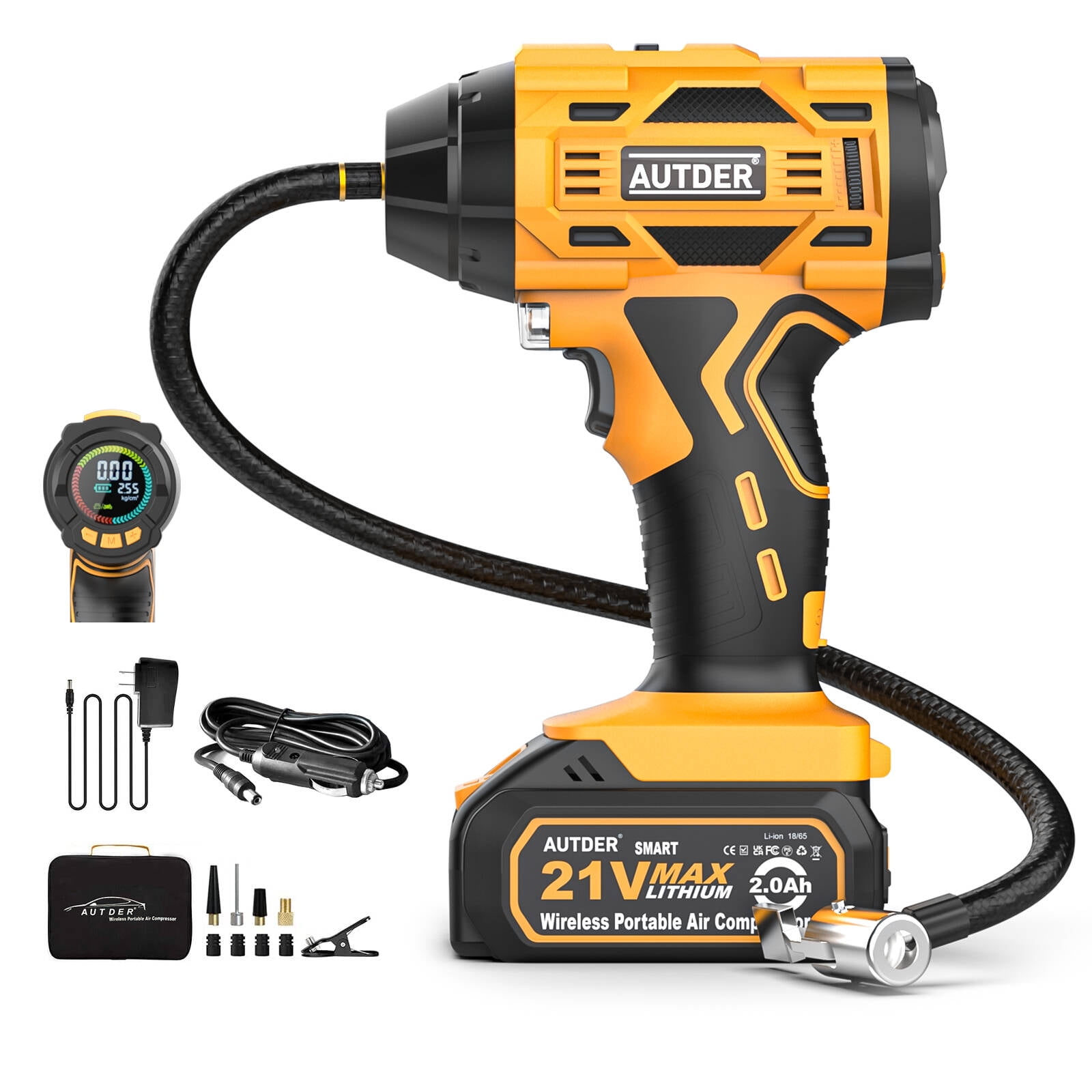 Car Auto Tire Inflator, 160 PSI Cordless Car Air Pump, With, 46 OFF