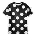 thumbnail image 4 of REDARER Girls Short Sleeve T-Shirt Polka Dot Print Casual Breathable Summer Daily Wear Tee,2-3 Years, 4 of 4