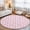 Pink Rose White, variant on Round Rugs 3Ft, Pink Plaid Round Area Rug Washable Indoor Throw Carpet, Farmhouse Art Checkered Modern Small Non Slip Circle Rug for Bedroom Living Room Home Decor Aesthetic