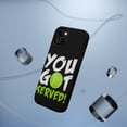 thumbnail image 5 of DistinctInk MagSafe Tough Case for Apple iPhone 15 Plus (6.7" Screen) - You Got Served Tennis - Tempered Glass Back, 5 of 6