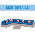 thumbnail image 6 of COSIEST Outdoor Patio Furniture 8 Piece Beige Wicker Sectional Sofa Set, 6 of 6
