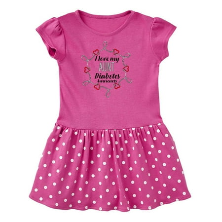 

Inktastic I Love My Aunt Diabetes Awareness Gift Toddler Girl Dress