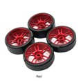 thumbnail image 2 of mmirethe 4pieces 27mm Drift Tire Metal Wheel Rim Compatible With 1/28 Wltoys K969 Remote Control Car red, 2 of 6