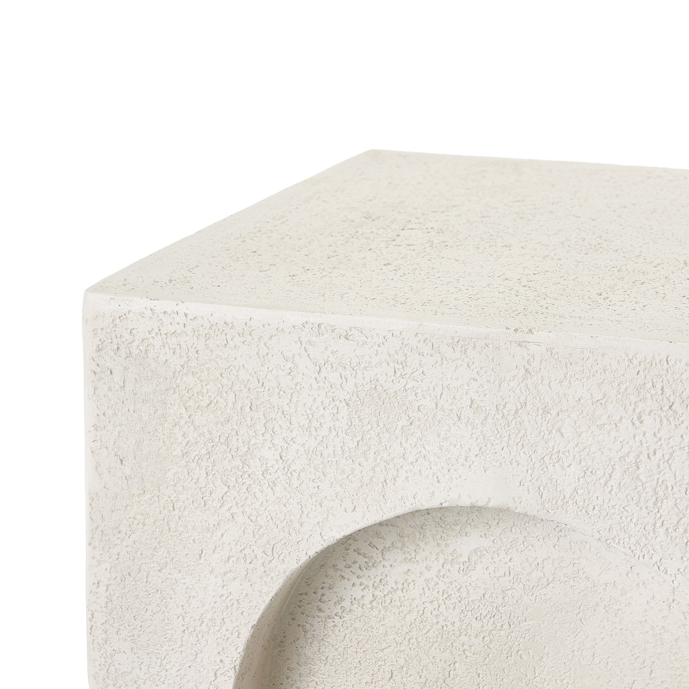 Christopher Knight Home 21.45" H Square Side Table, MgO End Table for Indoor and Outdoor Use, Antique White