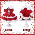 thumbnail image 5 of LOWLHOME Dog Christmas Costume Puppy Dress, Santa Claus Pet Clothes Velvet Skirt, Winter Cold Weather Coat Xmas Holiday Outfit Small Medium Dogs Cats, S, 5 of 6
