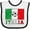 White and Black, variant on Inktastic Italian Soccer Boys or Girls Baby Bib
