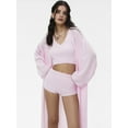 thumbnail image 5 of Womens Long Cardigan Sweaters Mohair Open Front Oversized Slouchy Knit Fall Trendy Coatigan Jackets Pink One size, 5 of 8