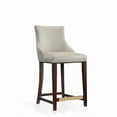 thumbnail image 4 of Manhattan Comfort Shubert Counter Stool with Solid Wood Frame in Light Gray, 4 of 6