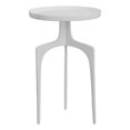 thumbnail image 1 of Uttermost Kenna 25" Round Coastal Aluminum Accent Table in Matte White, 1 of 5