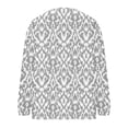 thumbnail image 4 of Amidoa Button up Sweaters for Women Cardigan Gray Long Sleeve Knit Retro Graphic Cardigans Cardigans for Women Trendy XL, 4 of 5