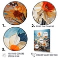 thumbnail image 3 of Designart "Gray And White Daffodils In Bold Colors III" Daffodils Floater Framed Canvas Wall Art, 3 of 5