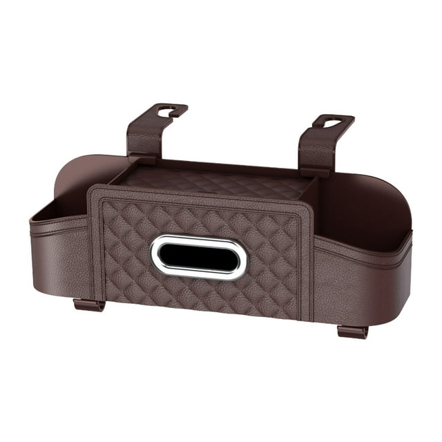 BotaniNest Headrest Rear Seat Storage Functional Seat Backrest Storage With Drink Cup Holder And Hook Travel Suitable For SUVs Sedans And Trucks