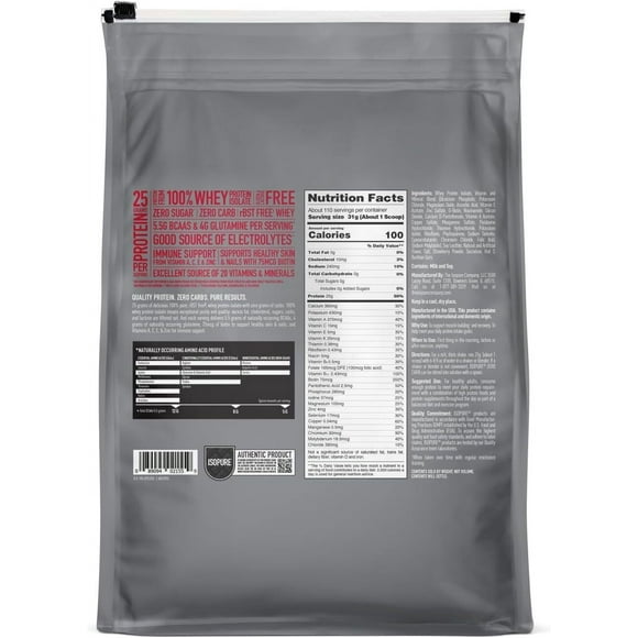 Proteina Isopure 7.5 lbs Zero Carb Fresa