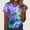 A1106 Purple, variant on T-Shirt for Women Round Neck Short Sleeve Boho Celestial Starry Sky Graphic Print Loose Fitting Flowy Breathable Summer Vacation Going Out Fashion Tops