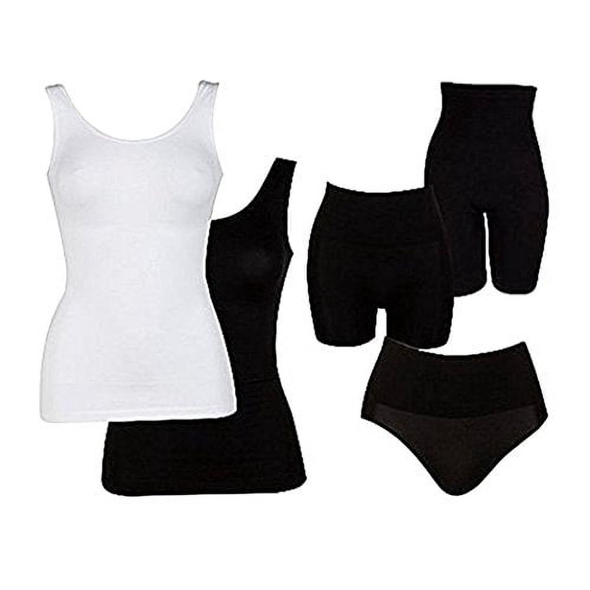 Yummie by Heather Thomson Seamless Shapewear Wardrobe 5-Pk Blk/Wht 1X/2X (14-18)